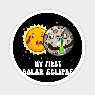 My First Solar Eclipse Totality Cute April 8 2024 Funny Moon Kids Magnet